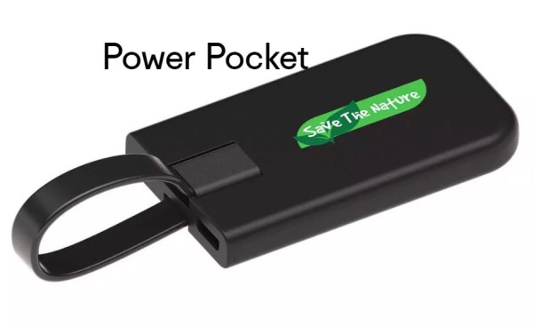 Powerbank Pocket - sleutelhanger 500 mAh